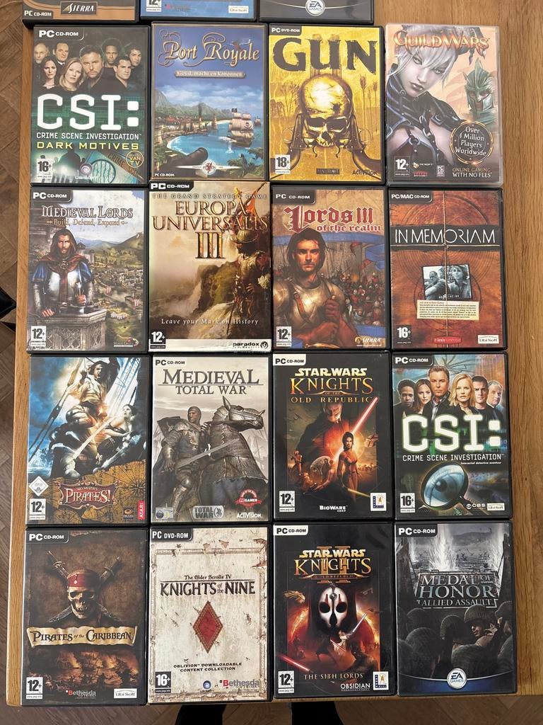 Grote collectie PC CD-ROM games - Diverse genres, Spelcomputers en Games, Games | Pc, Gebruikt, Overige genres, 1 speler, Vanaf 12 jaar