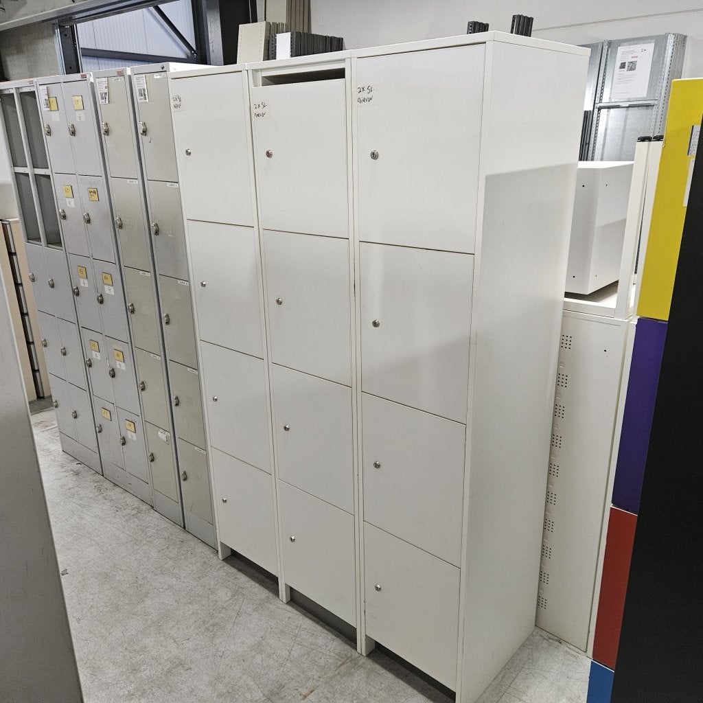 12-deurs houten lockerkast met schade - 192x120x50 cm, Niet ingevuld, Gebruikt, Niet ingevuld, Niet ingevuld