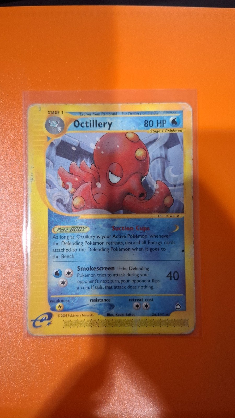 Octillery, Pokemon, 26/147, aquapolis, Verzenden, Zo goed als nieuw, Losse kaart