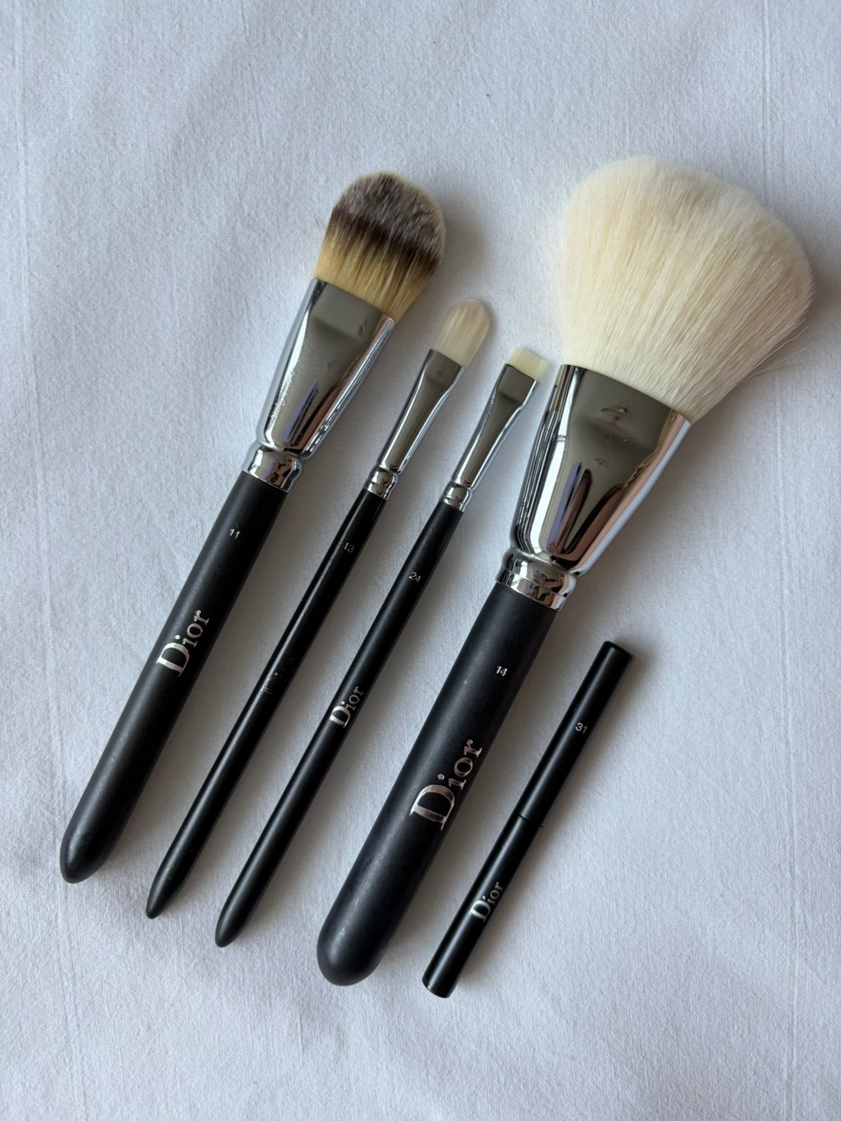 Dior Backstage make up brushes - set van vijf, Gehele gezicht, Zwart, Ophalen of Verzenden, Zo goed als nieuw