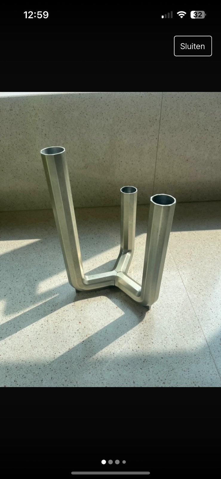 Aluminium ikea ps kandelaar 2017, Ophalen of Verzenden, Zo goed als nieuw, Kandelaar, IKEA