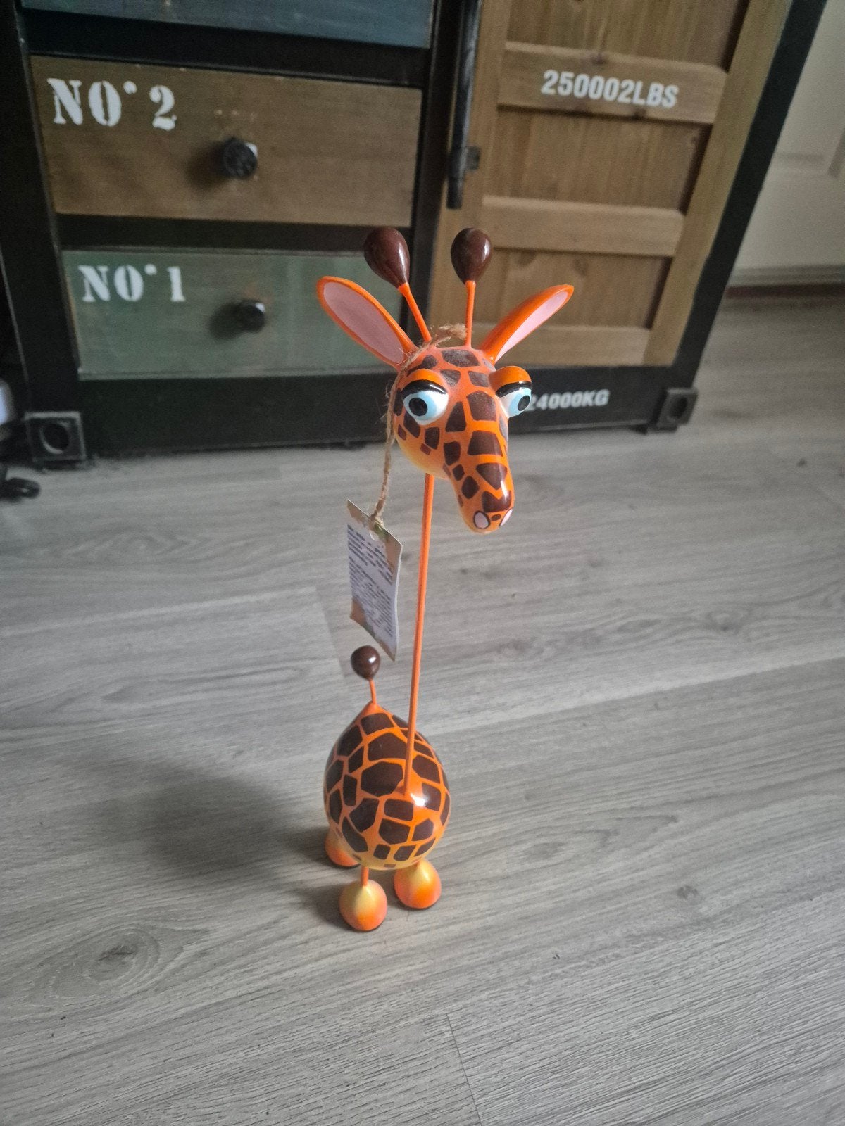 Mia Coppola Crazy Giraffe orange bruin, Ophalen