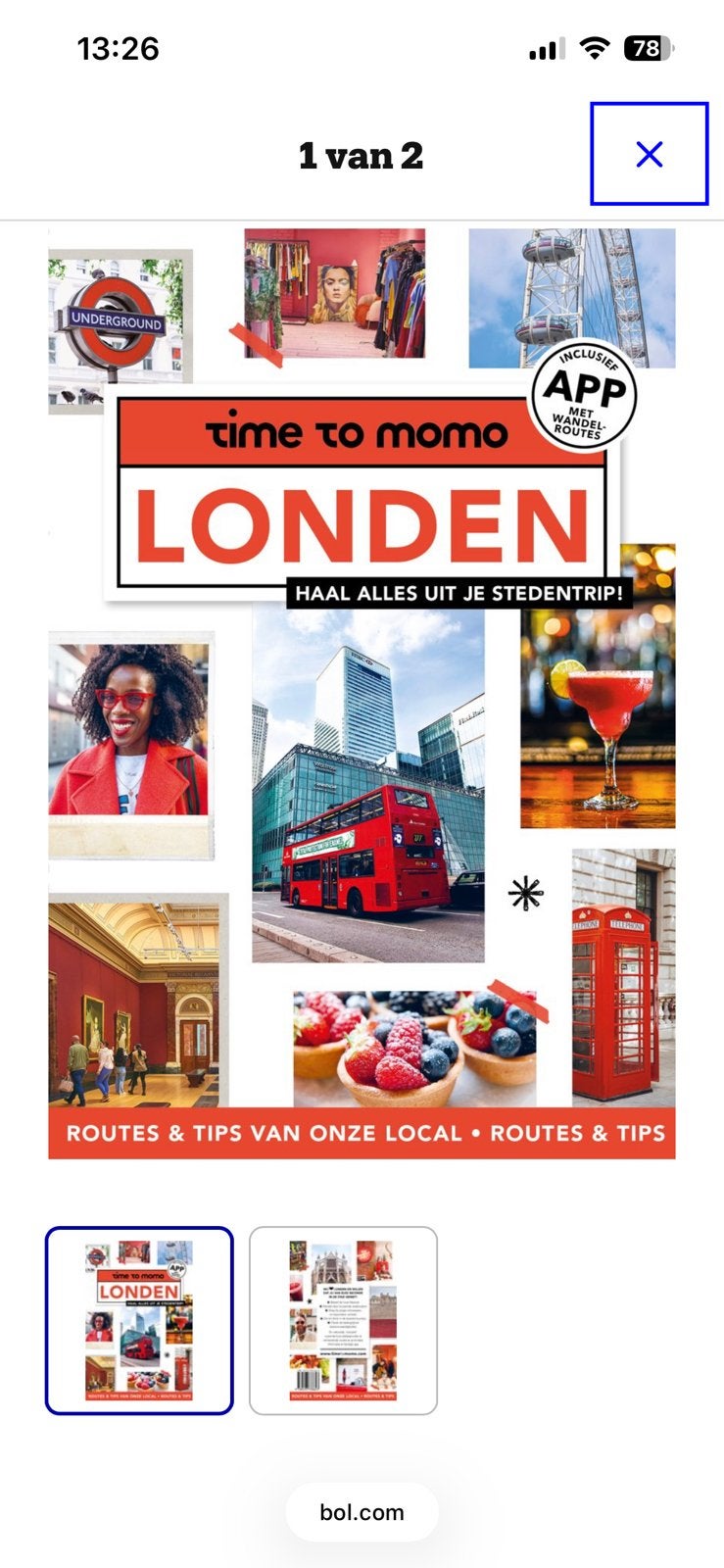 Reisgids Londen time to momo, Overige merken, Europa, Ophalen of Verzenden, Zo goed als nieuw
