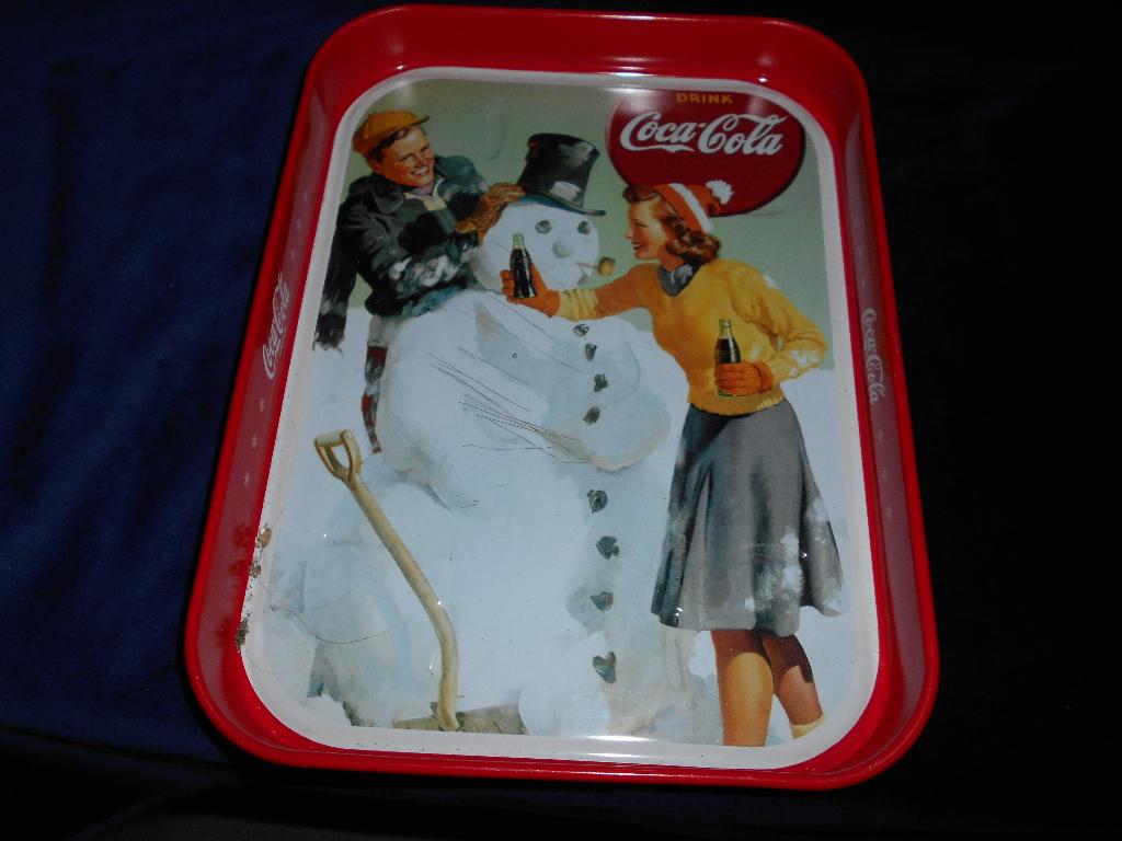 Coca cola dienblad, slechts 2,95., Huis en Inrichting, Woonaccessoires | Dienbladen, Zo goed als nieuw, Metaal, Rechthoekig, Ophalen of Verzenden