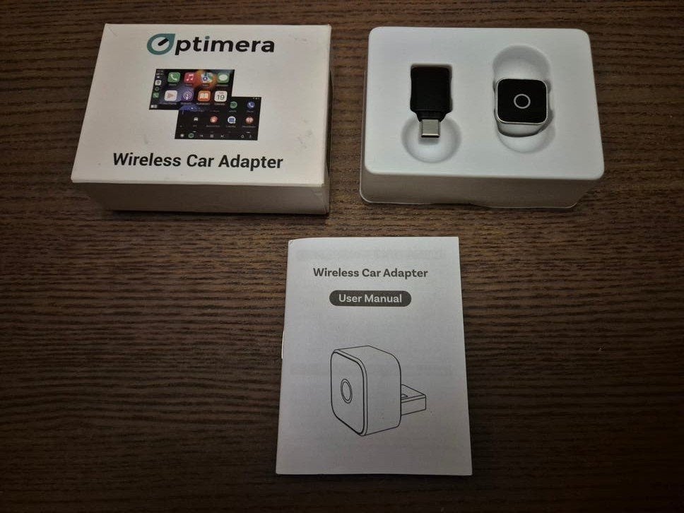 Optimera Draadloze Auto Adapter dongle - CarPlay/Android Aut, Ophalen of Verzenden, Zo goed als nieuw