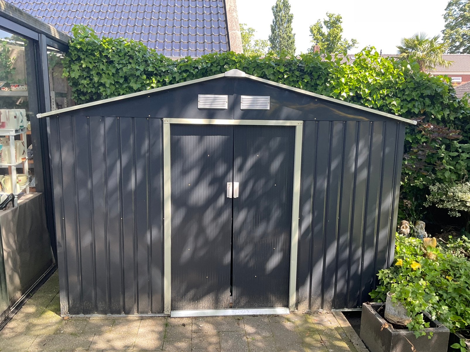 Juskys tuinhuis, Ophalen of Verzenden, Zo goed als nieuw, Hout, Overige typen