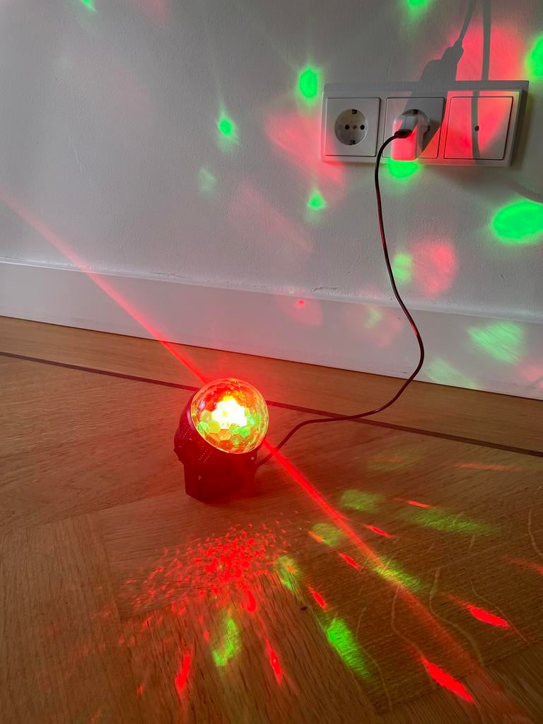 Disco lamp met breed effect en 50 cm kabel, Ophalen of Verzenden, Gebruikt, Licht, Kleur