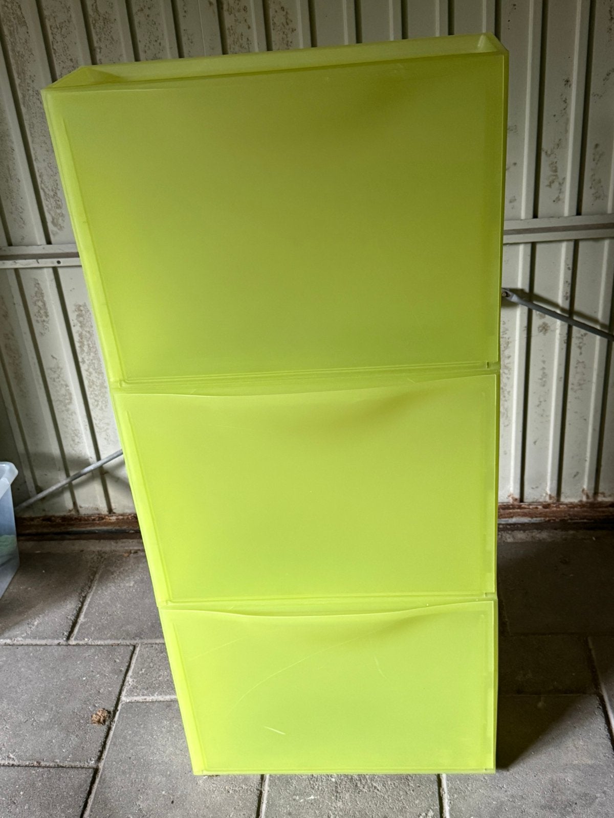 Schoenenkast / opberger groen 52x18x39, Ophalen, Gebruikt
