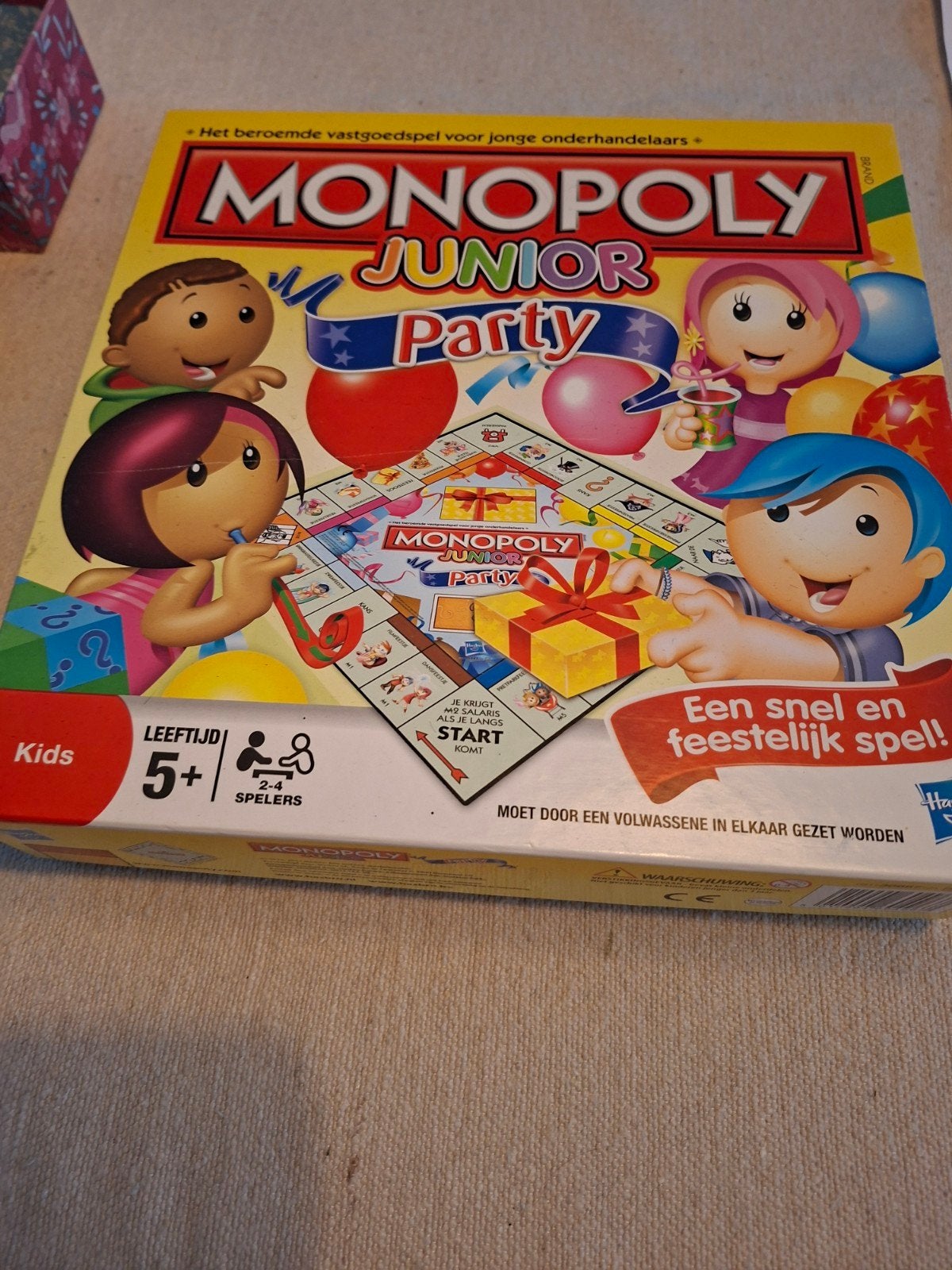 Monopoly Junior Party - Leuk bordspel voor kinderen, Drie of vier spelers, Ophalen of Verzenden, Gebruikt, Hasbro