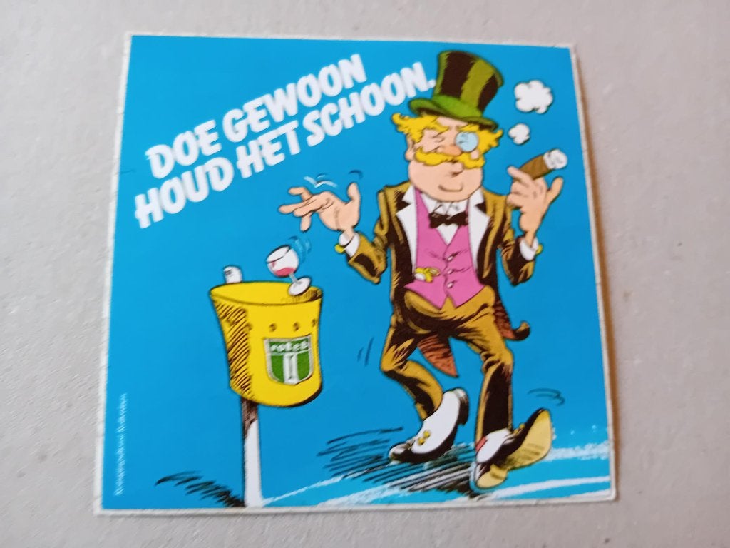 Roteb sticker Reinigingsdienst Rotterdam 10cm, Ophalen of Verzenden, Zo goed als nieuw, Bedrijf of Vereniging