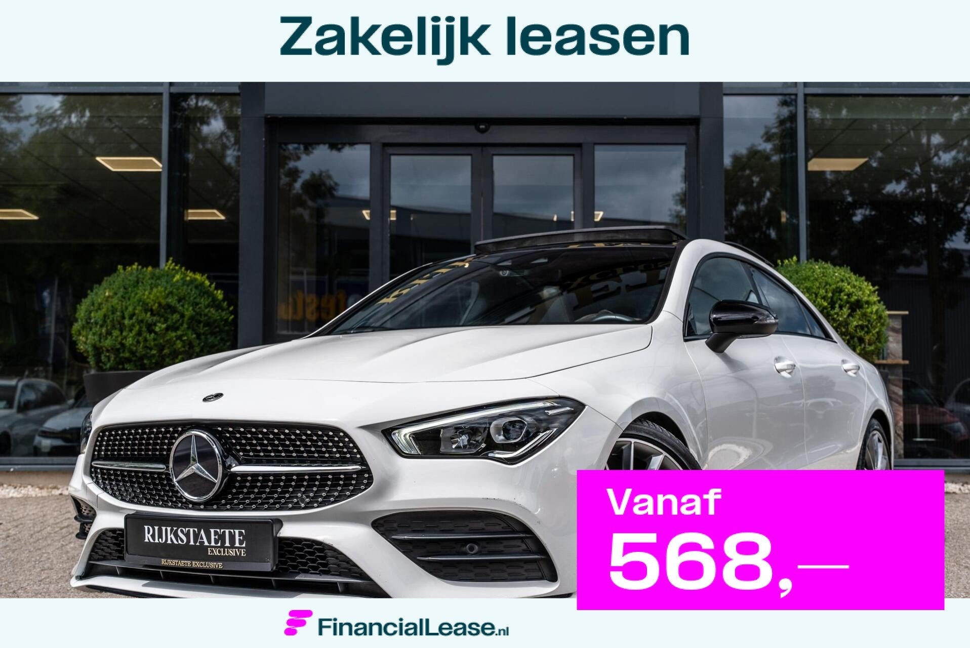 Mercedes CLA-klasse 200 AMG|PANO|CAMERA|SFEERV.|45S PAKKET, Gebruikt, 4 cilinders, Bedrijf, Sedan