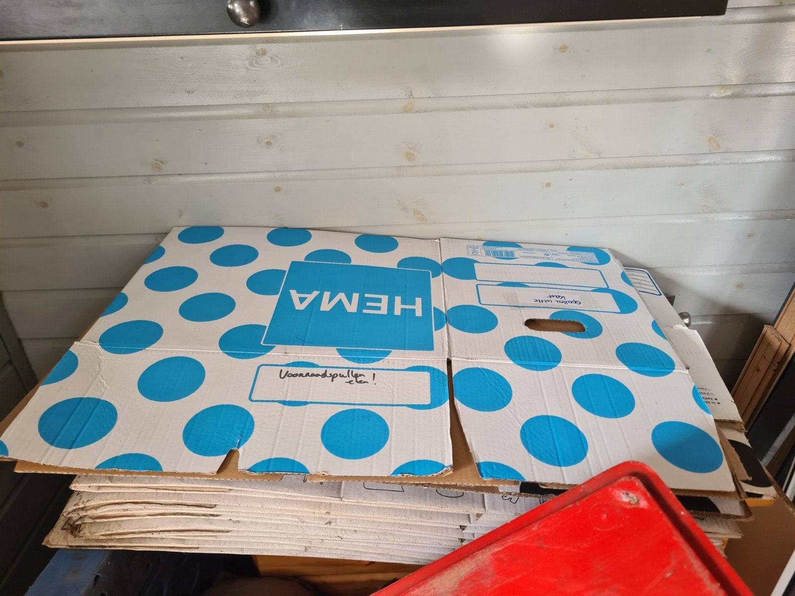Diverse verhuisdozen en bananendozen, Ophalen, Gebruikt