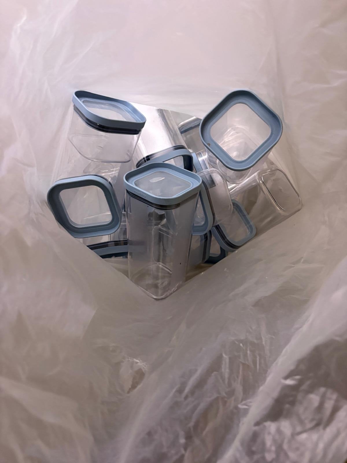 Royalvkb voorraadpotten - 19 stuks in 3 formaten, Ophalen, Blauw, Kunststof, Nieuw
