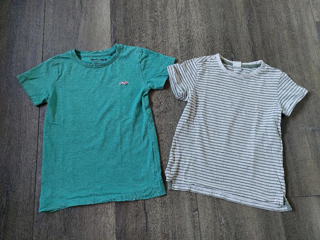 2 mooie jongens shirts, korte mouw, mt 110/116, Kinderen en Baby's, Kinderkleding | Maat 110, Ophalen of Verzenden, Zo goed als nieuw