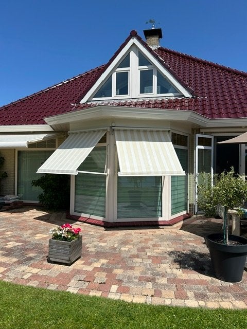 Elektrisch uitval Zonnescherm, Tuin en Terras, Ophalen, Gebruikt, Elektrisch, Minder dan 250 cm