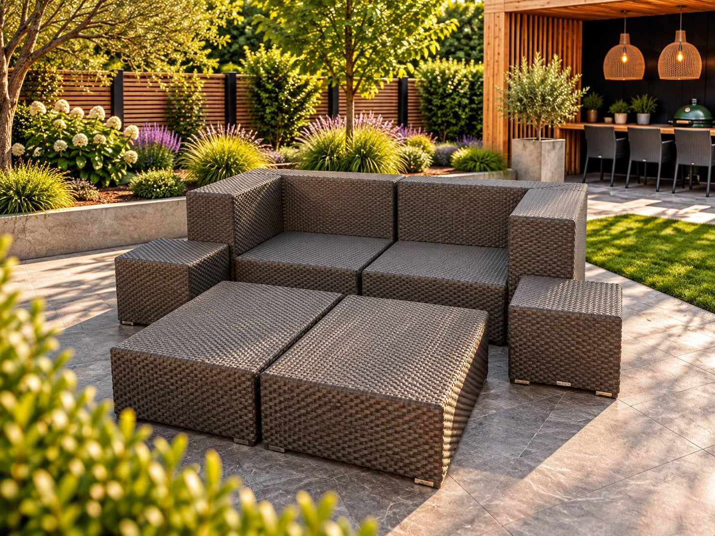 Dedon Loungeset Ligbedden, Tuin en Terras, Ophalen of Verzenden, Zo goed als nieuw, Wicker