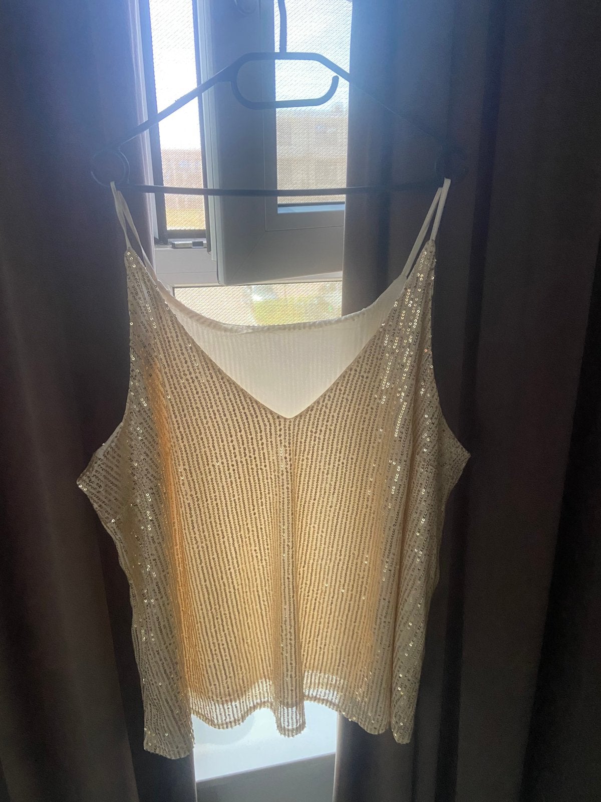 Gouden glitter top nieuw, Ophalen of Verzenden, Nieuw, Goud, Shirt of Top