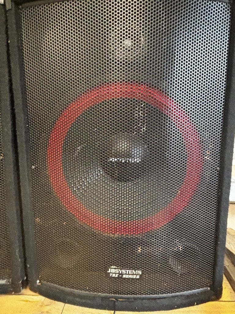 2x jb systems  tsx15, Stereo speakers, Gebruikt, Ophalen, 150 watt of meer