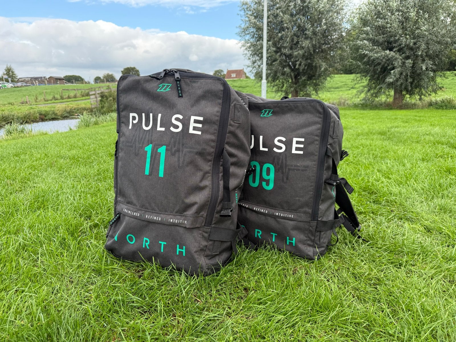 North Pulse Kites (9m & 11m) met Navigator Bar, Ophalen, Gebruikt, Kitesurf-set, 9 m²
