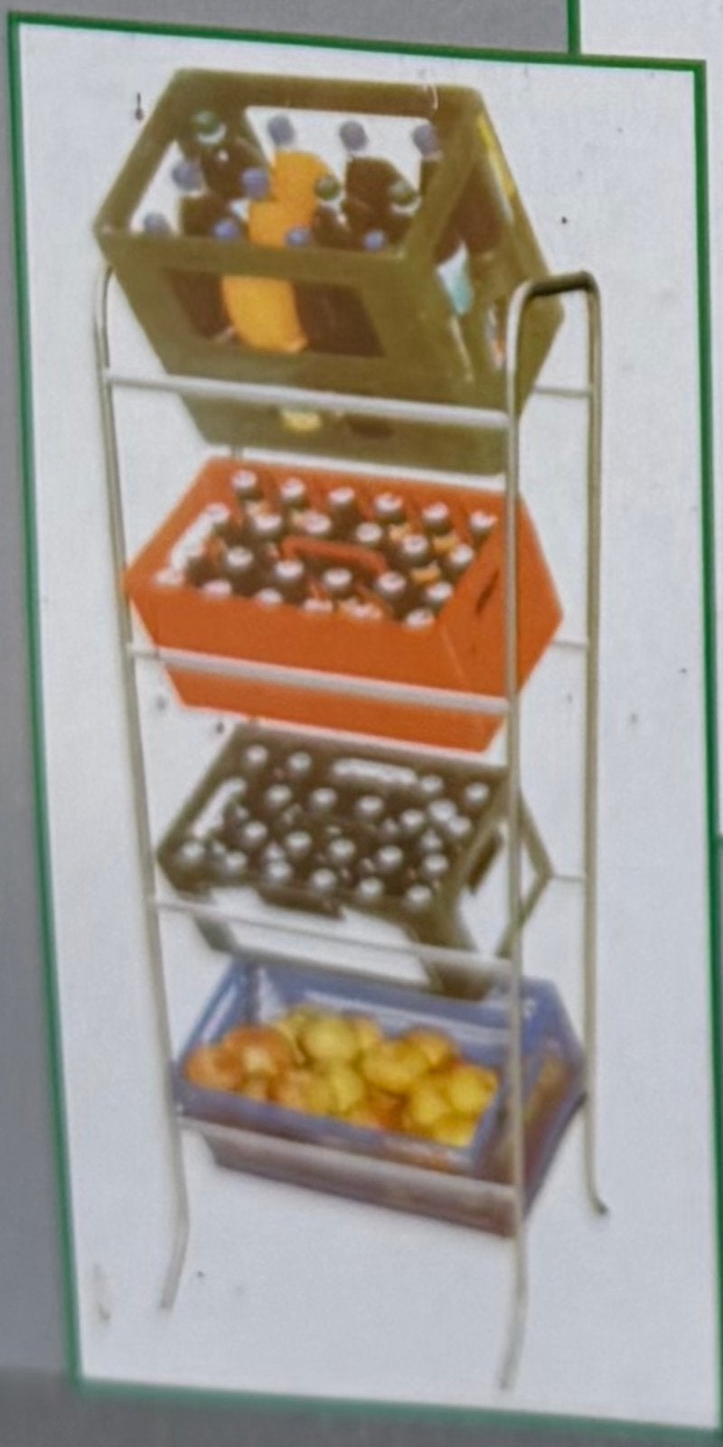 Verzinkt krattenrek voor 4 kratten - 161,5x49x30 cm, Ophalen of Verzenden, Nieuw