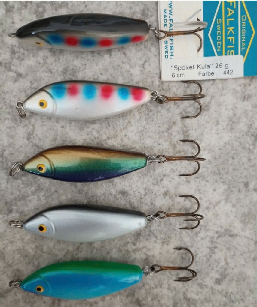 Falkfish spoket, Spro, Silda - lepels + wobblers (zeebaars), Ophalen of Verzenden, Zo goed als nieuw, Kunstaas