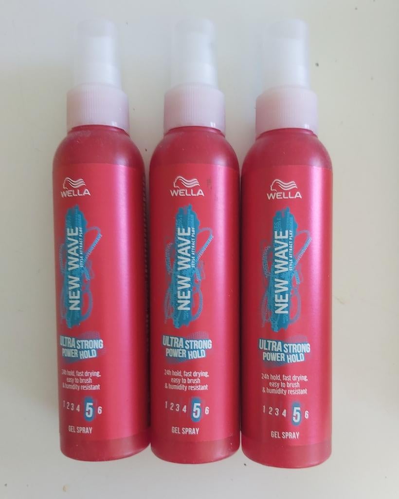 Wella gel spray New Wave  sterkte 5, Ophalen of Verzenden, Nieuw, Gel, Wax, Haarlak of Mousse