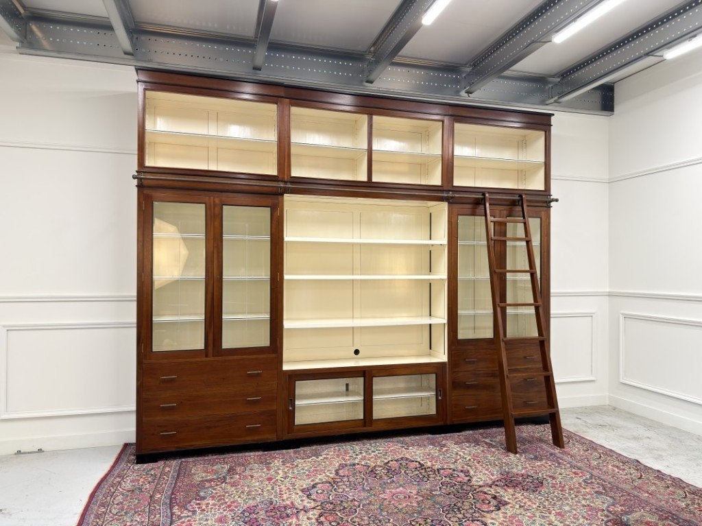 Grote Klassiek Engelse Art Deco Boekenkast Bibliotheekkast, Ophalen