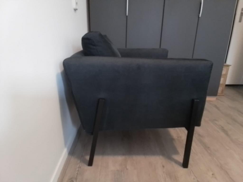 2 X IKEA Koarp Fauteuil Nachtblauw - Zo goed als nieuw, Ophalen, Zo goed als nieuw, Stof, 75 tot 100 cm