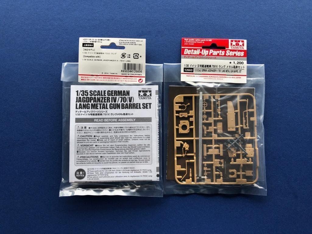 Tamiya 12660 Jagdpanzer IV / 70(V) Lang Metal Gun Set 1/35, Verzenden, Nieuw, 1:32 tot 1:50, Italeri
