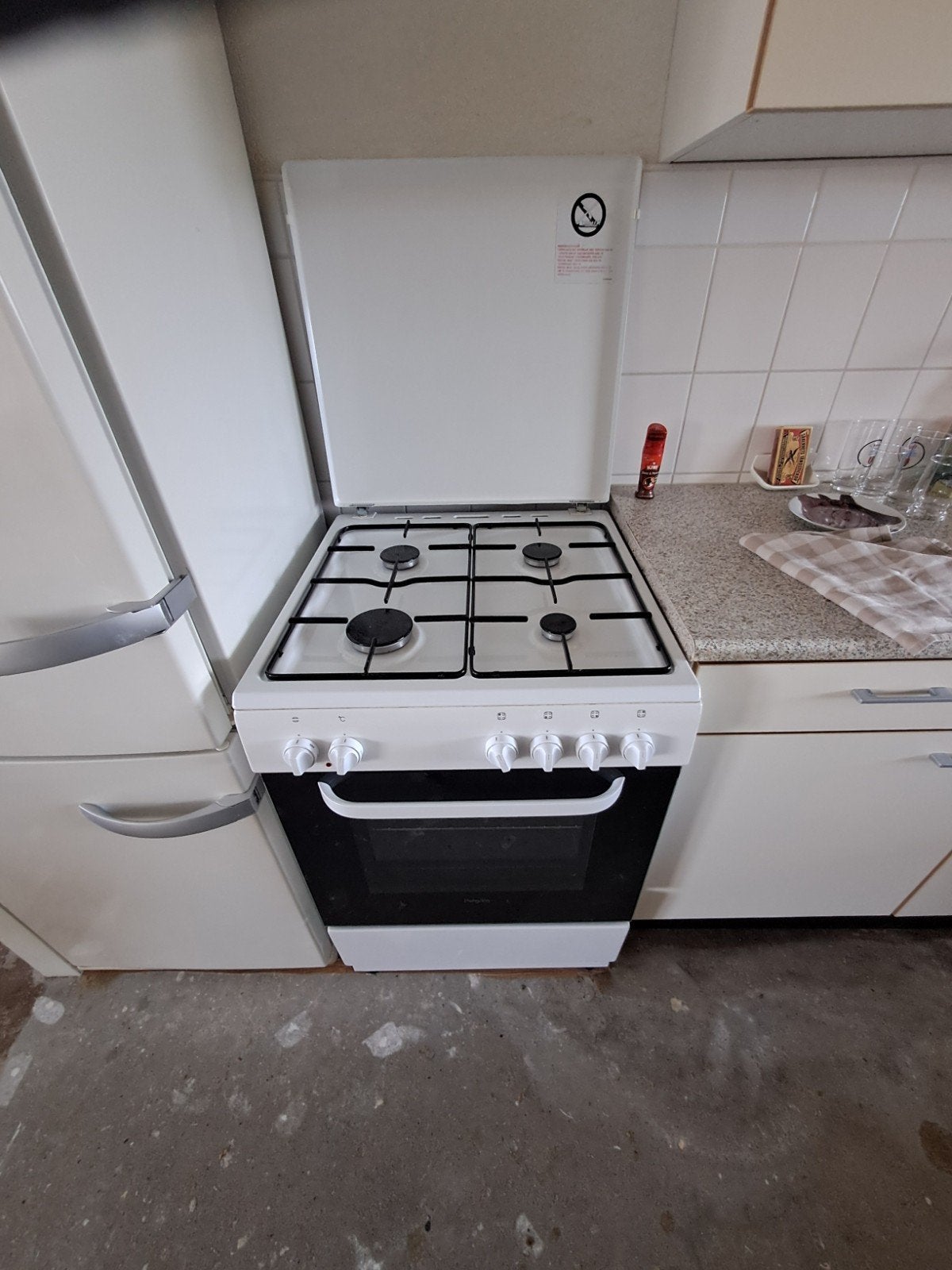 Pelgrim gasfornuis met elektrische oven, Ophalen, 4 kookzones, Zo goed als nieuw, Gas