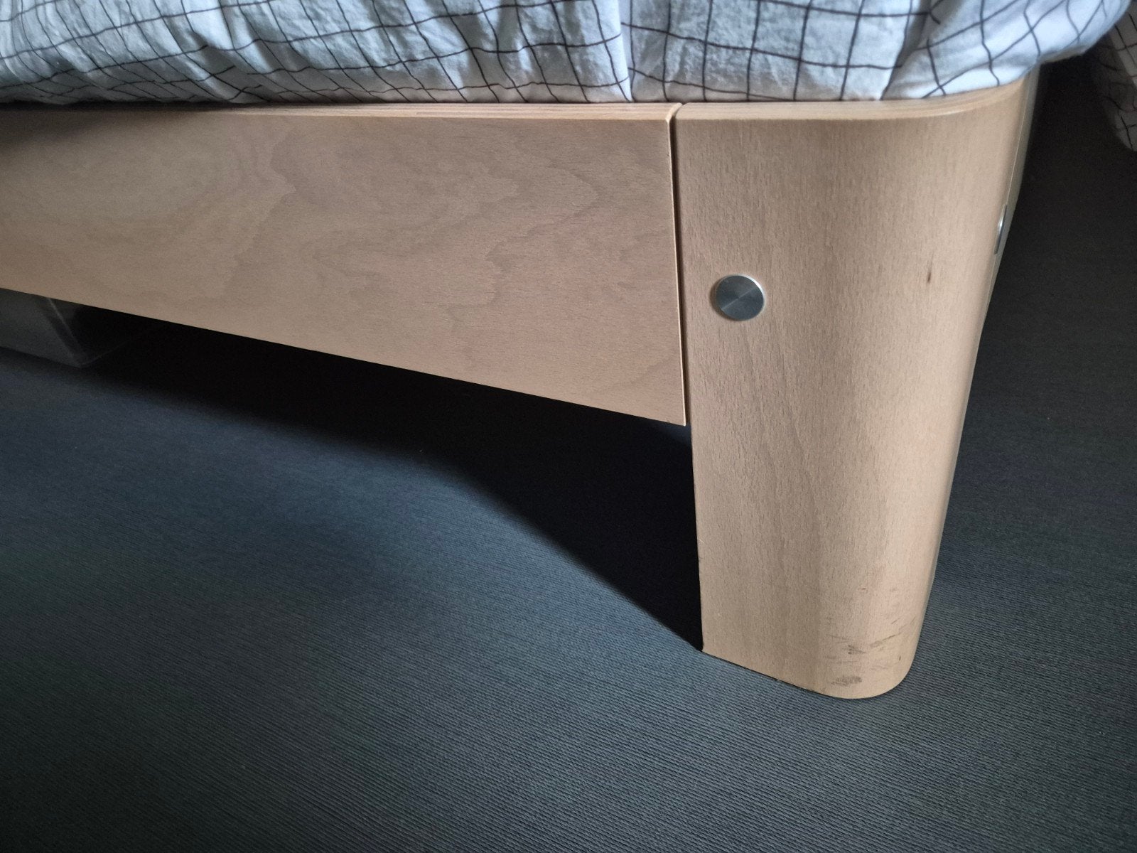 Auping Auronde tweepersoonsbed 160x200, kleur licht kersen, Ophalen, Zo goed als nieuw, Tweepersoons