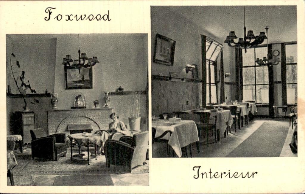 Doorn - Hotel Pension Foxwood - Interieur, Ophalen of Verzenden, 1920 tot 1940, Ongelopen, Utrecht