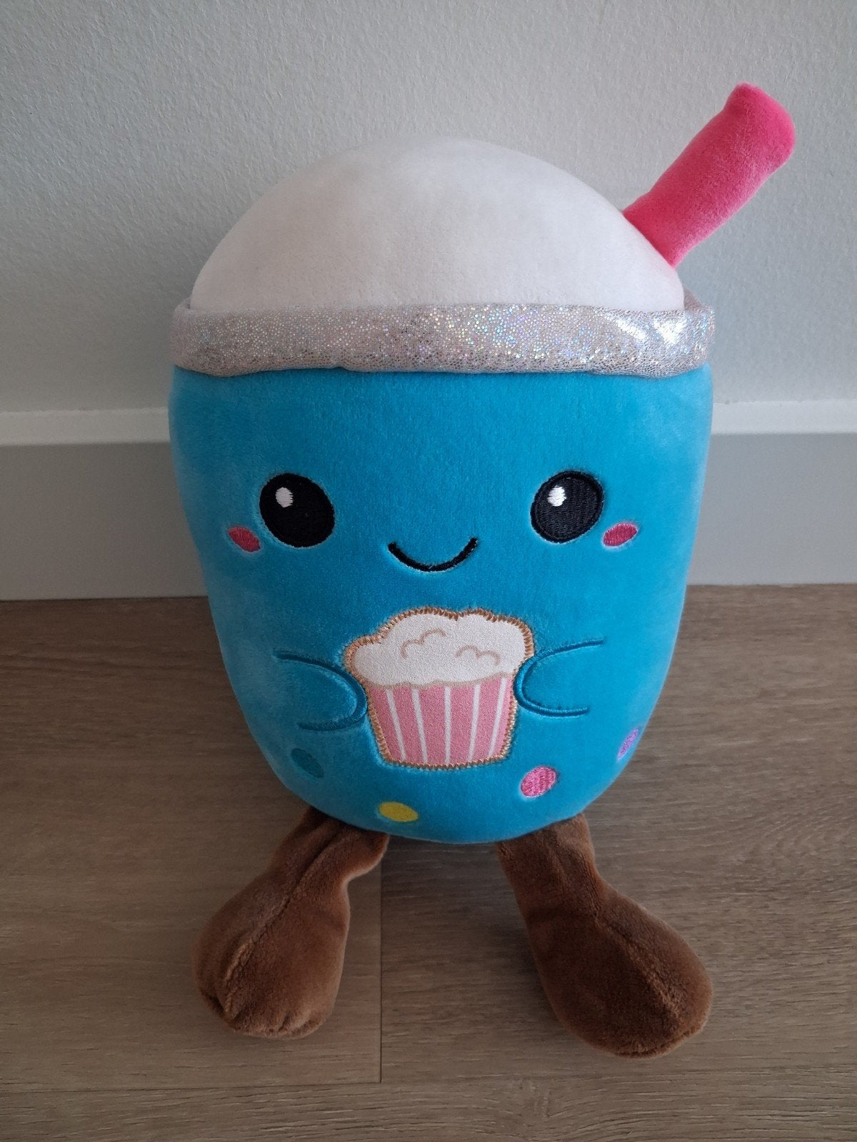 Knuffel Bubble Tea schattig blauw Kruidvat L1345, Kinderen en Baby's, Ophalen of Verzenden, Zo goed als nieuw, Overige typen