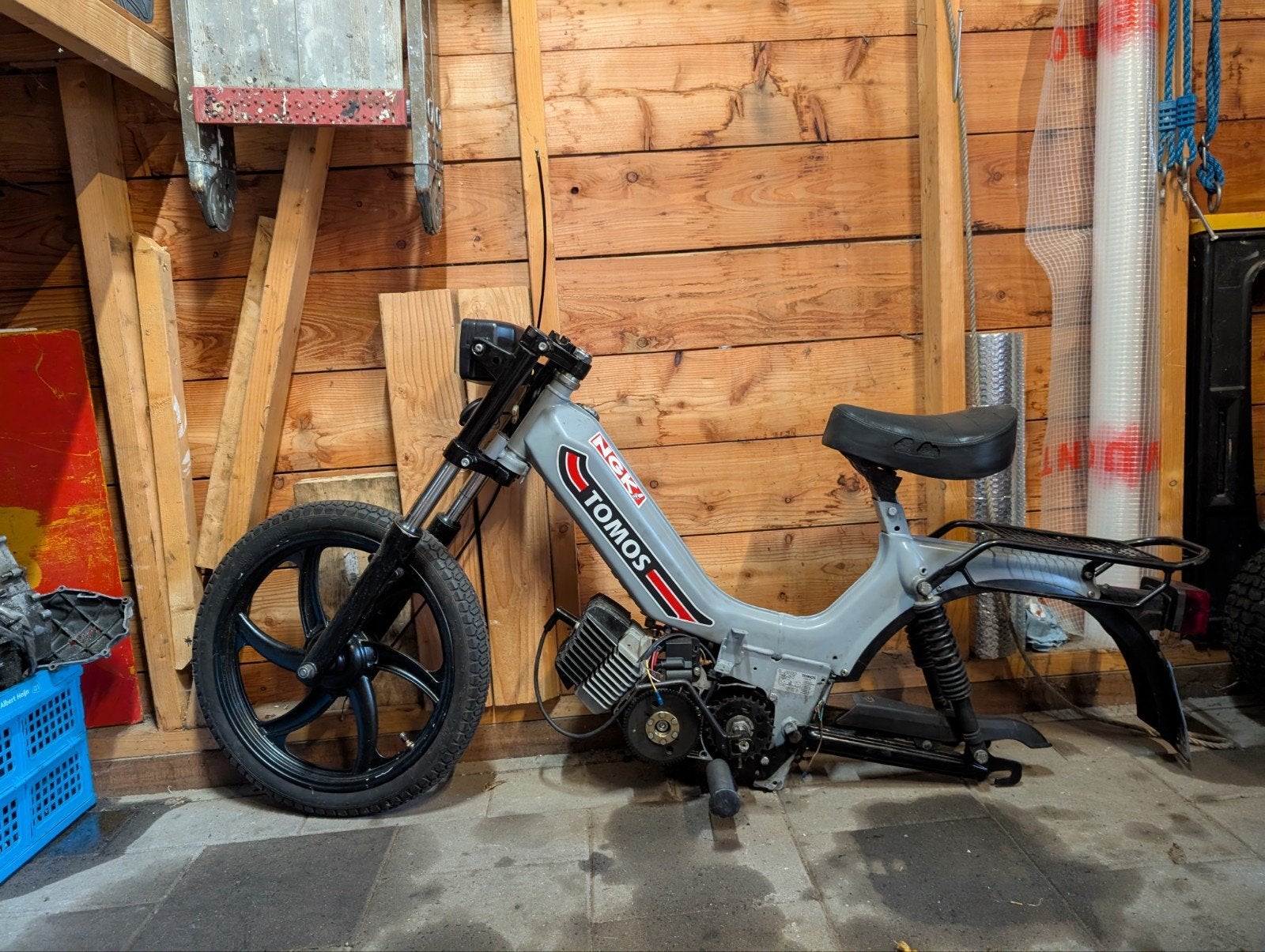 Tomos frame met kenteken gereviseerd blok, Fietsen en Brommers, Brommers | Tomos, Ophalen, 65 cc, Zo goed als nieuw, 2 versnellingen