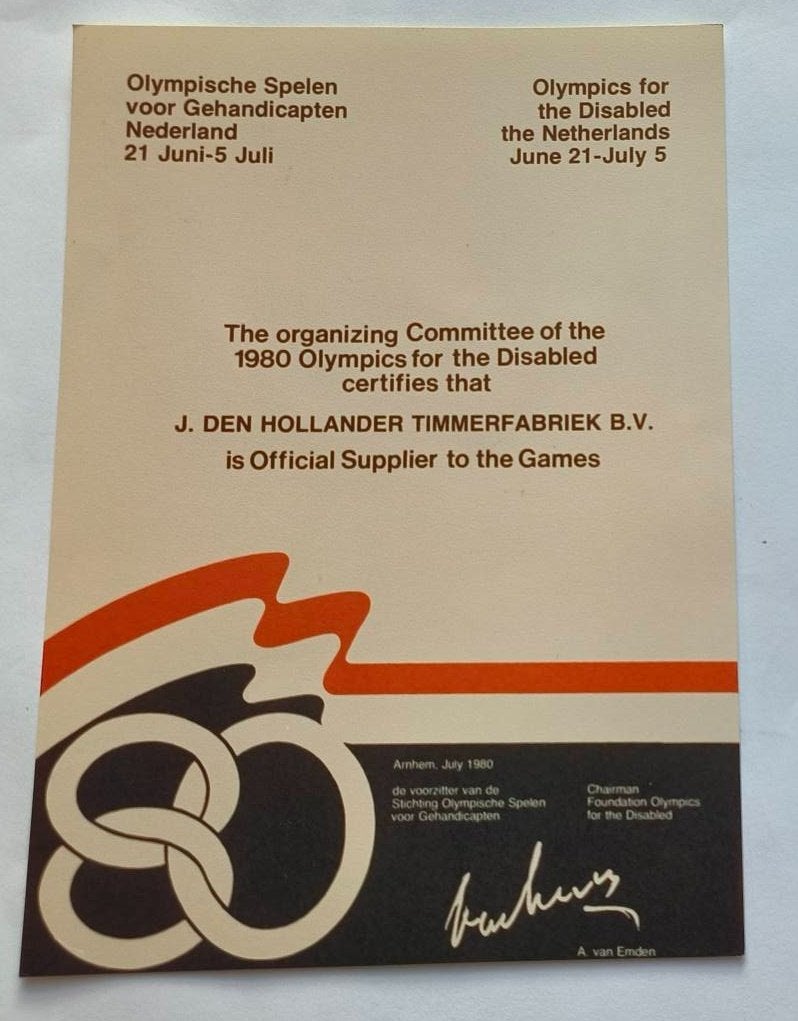 Plaatje Olympische Spelen voor gehandicapten 1980, Ophalen of Verzenden, Zo goed als nieuw, Overige sporten, Overige typen