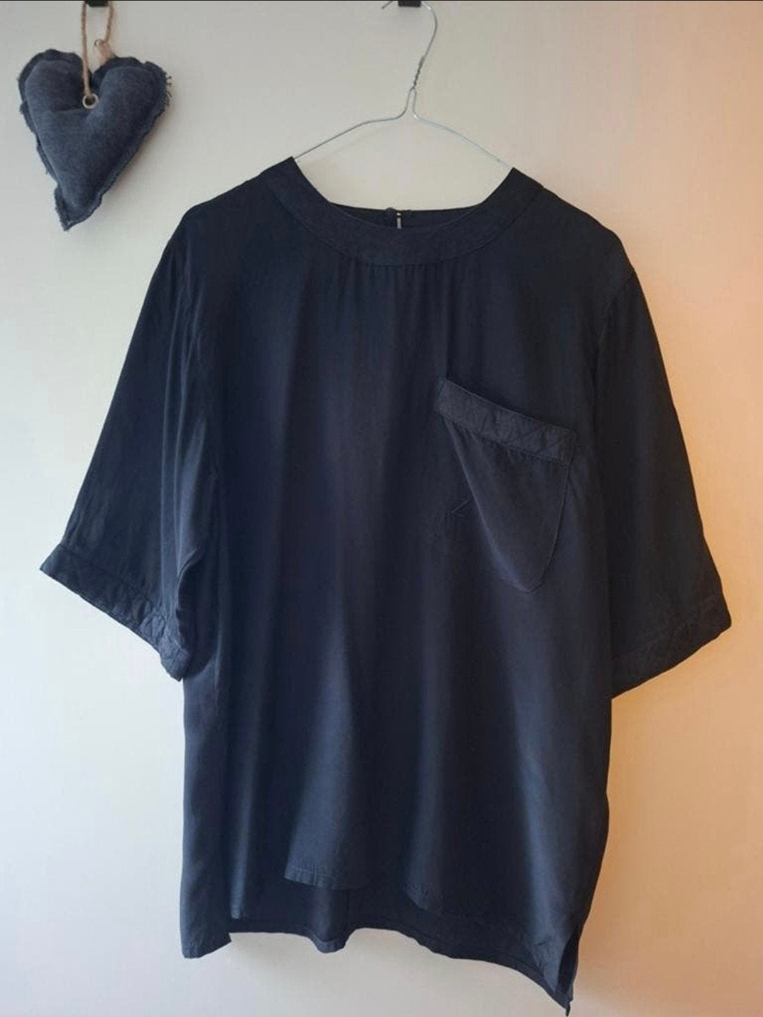 Zapa - zijden blouse - maat M, Maat 38/40 (M), Verzenden, Zwart, Zo goed als nieuw