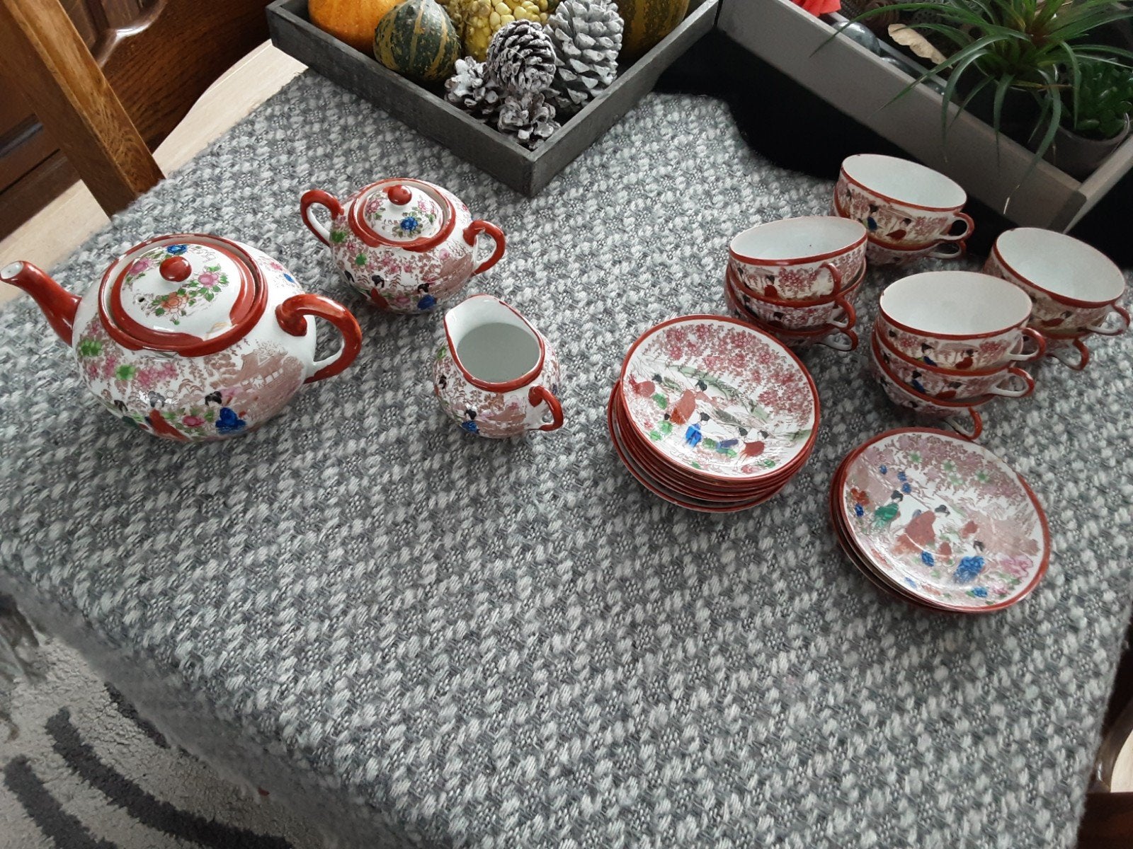 servies japans kutani eierschaal, Ophalen of Verzenden