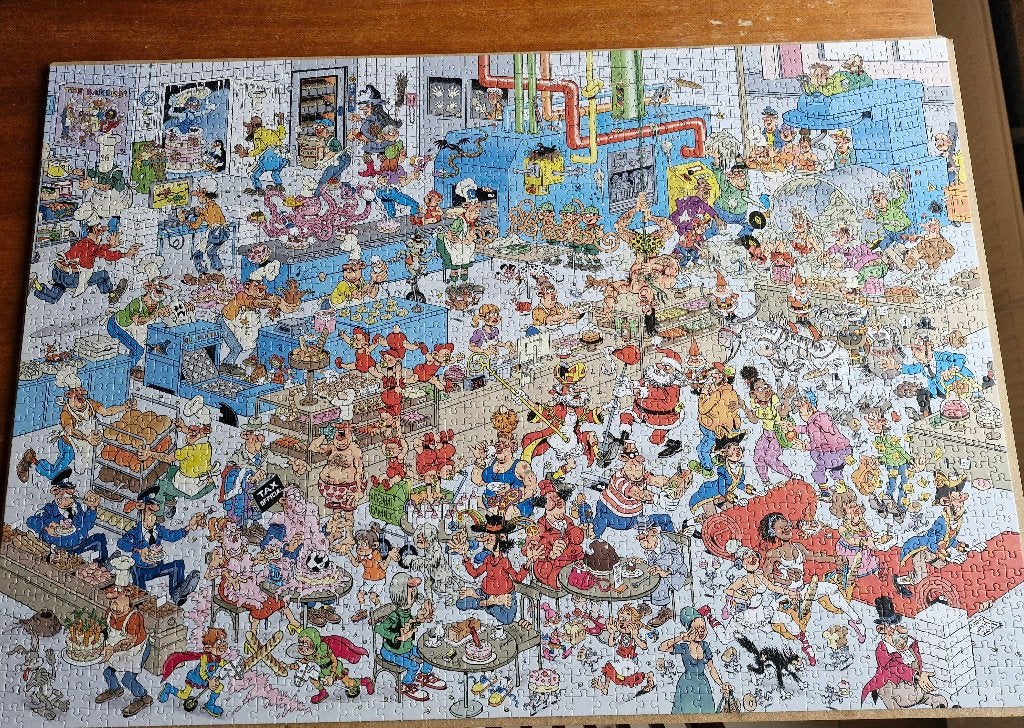 jan van haasteren de bakkerij, Hobby en Vrije tijd, Denksport en Puzzels, Ophalen of Verzenden, 500 t/m 1500 stukjes, Zo goed als nieuw