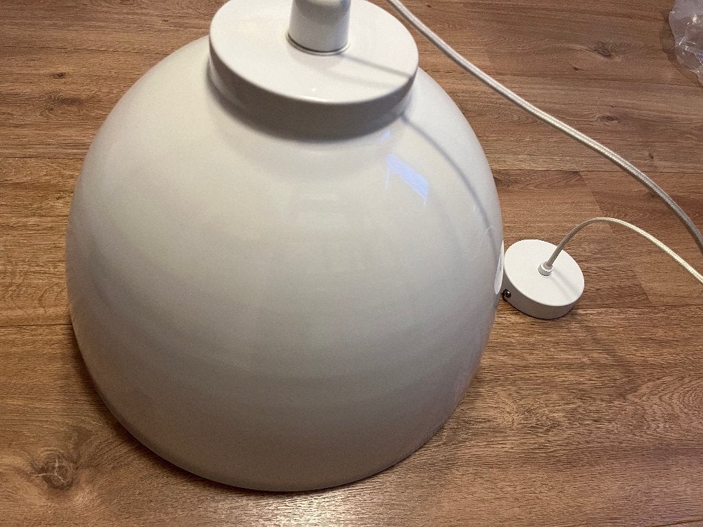 hanglamp wit, Ophalen, Gebruikt, Metaal