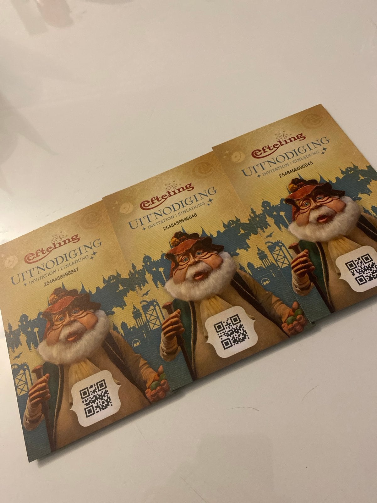 Efteling kaartjes, Drie personen of meer, Ticket of Toegangskaart