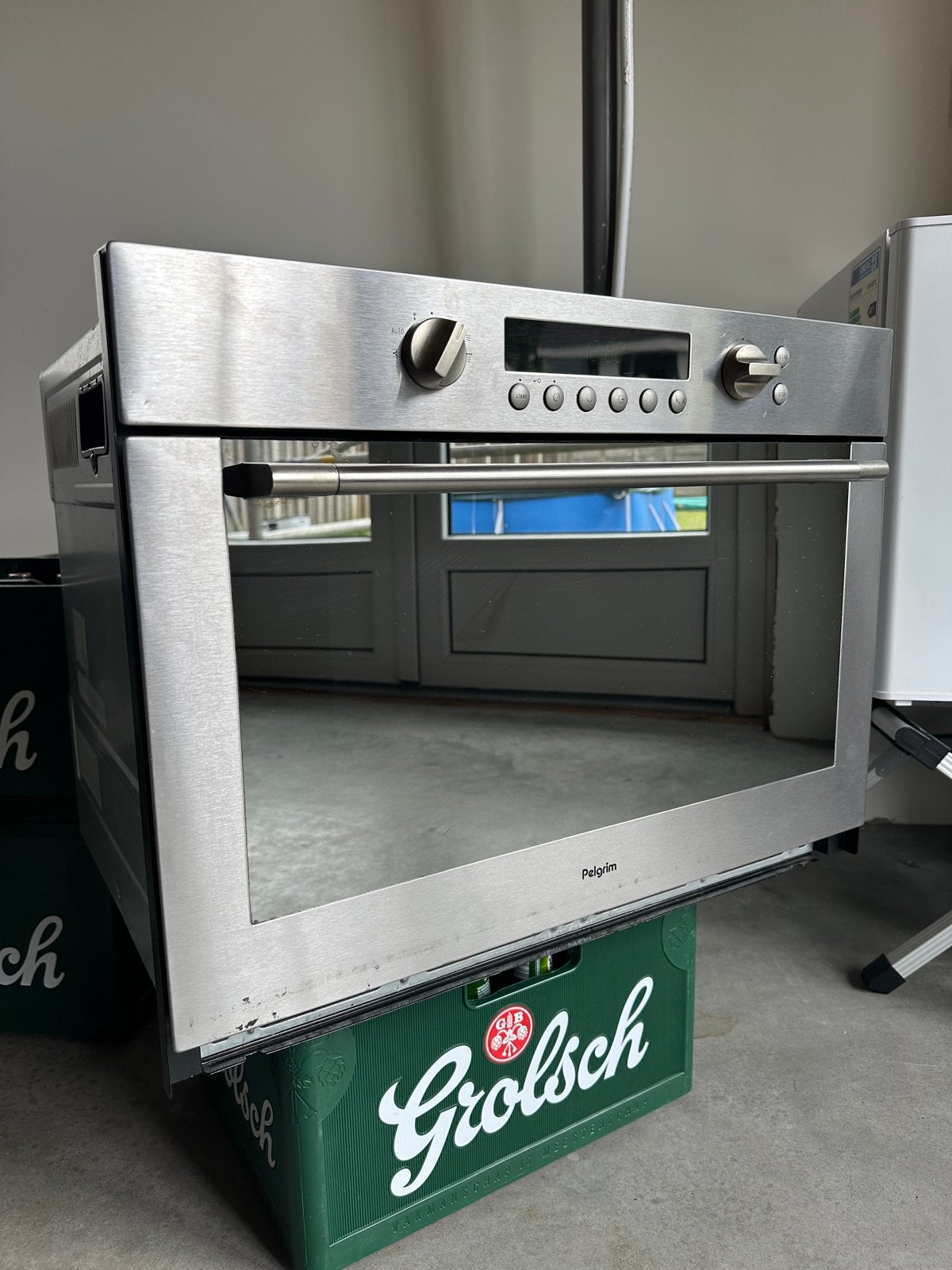 Pelgrim Inbouw Combimagnetron MAG694RVS, Witgoed en Apparatuur, Magnetrons, Ophalen, Combimagnetron, Gebruikt, 60 cm of meer