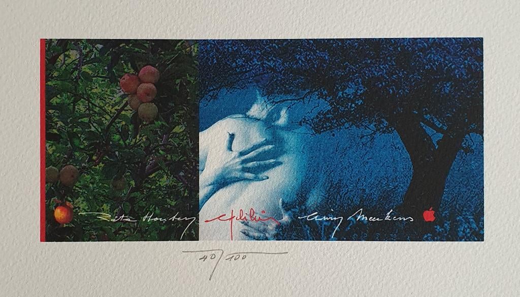 Exlibris / Ex libris M. Baeyens, moderne Adam en Eva, Antiek en Kunst, Verzenden