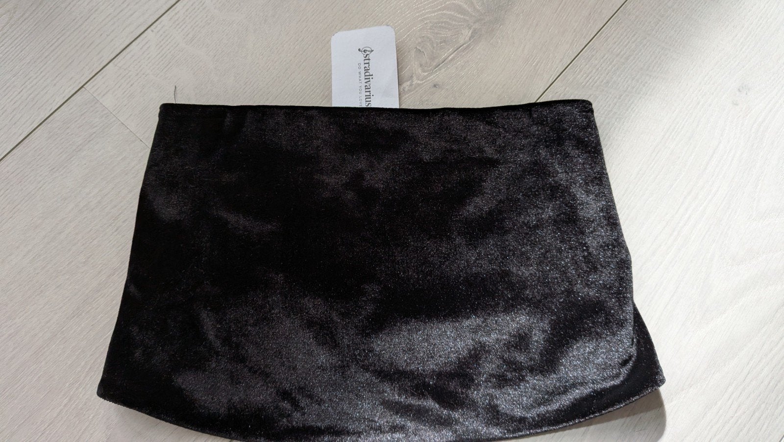 Topje maat S, Stradivarius, fluweel zwart, Ophalen of Verzenden, Nieuw, Zwart, Zonder mouw