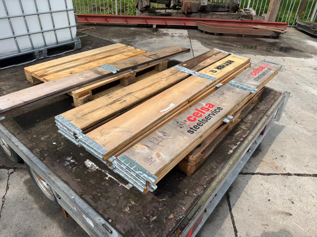 7x europallet omheining, Doe-het-zelf en Verbouw, Hout en Planken, Ophalen, Zo goed als nieuw, Pallet, Minder dan 200 cm