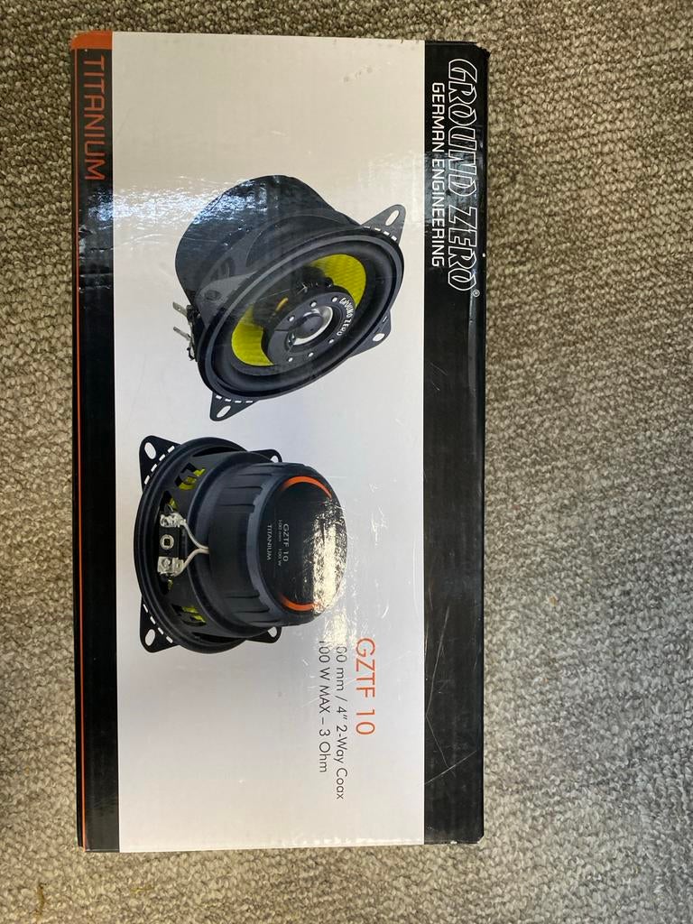 Ground Zero GZTF 10 Titanium 4" Coax Speakers – Nieuw, Auto diversen, Autospeakers, Ophalen, Nieuw