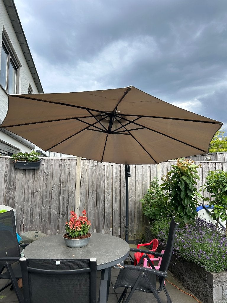 Parasol, Tuin en Terras, Parasols, Ophalen, Verstelbaar, Gebruikt, Zweefparasol