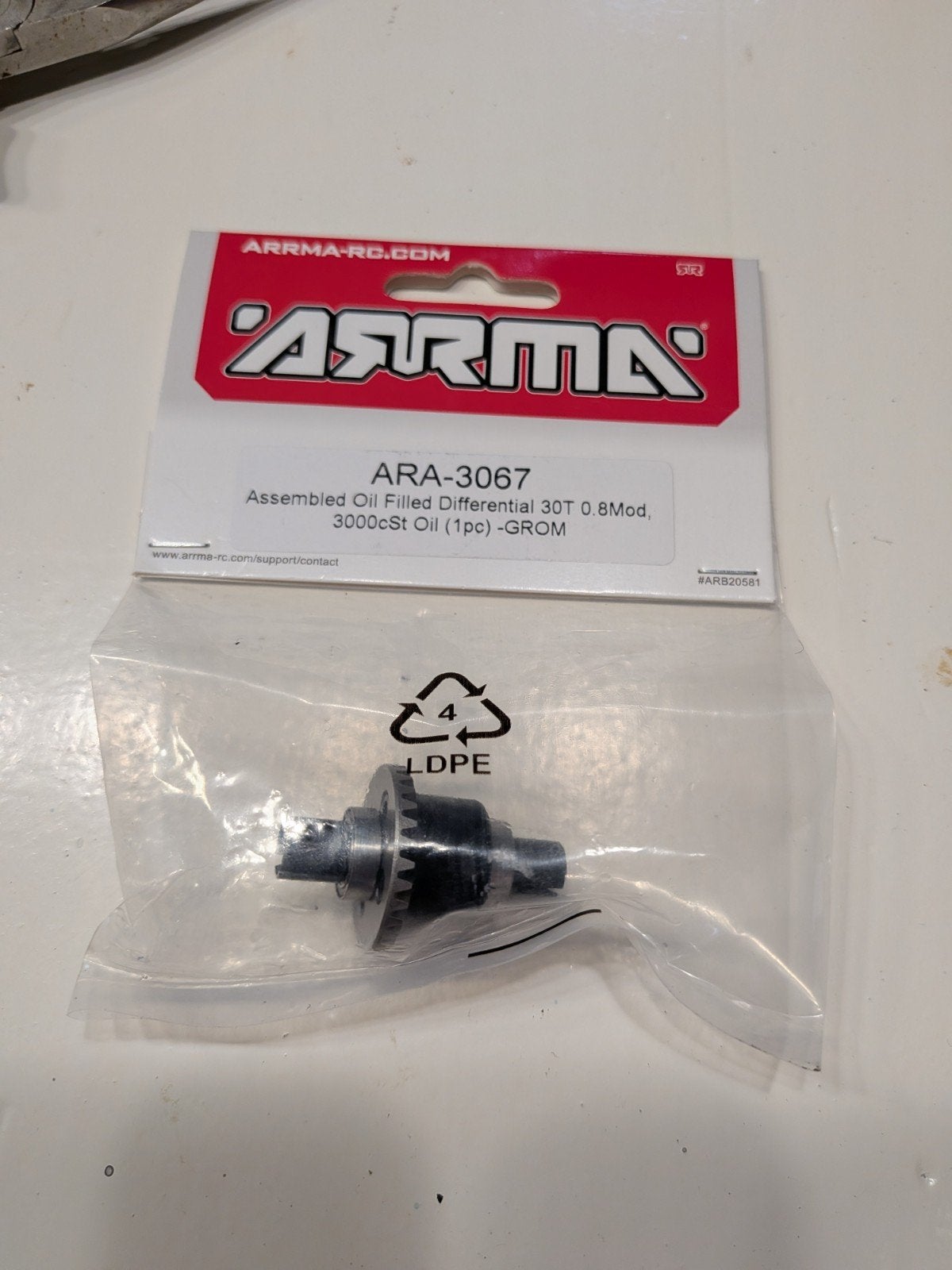 ARRMA ARA-3067 Oliegevuld Differentieel 30T 0.8Mod, Nieuw, Onderdeel, Overige schalen, Overige typen