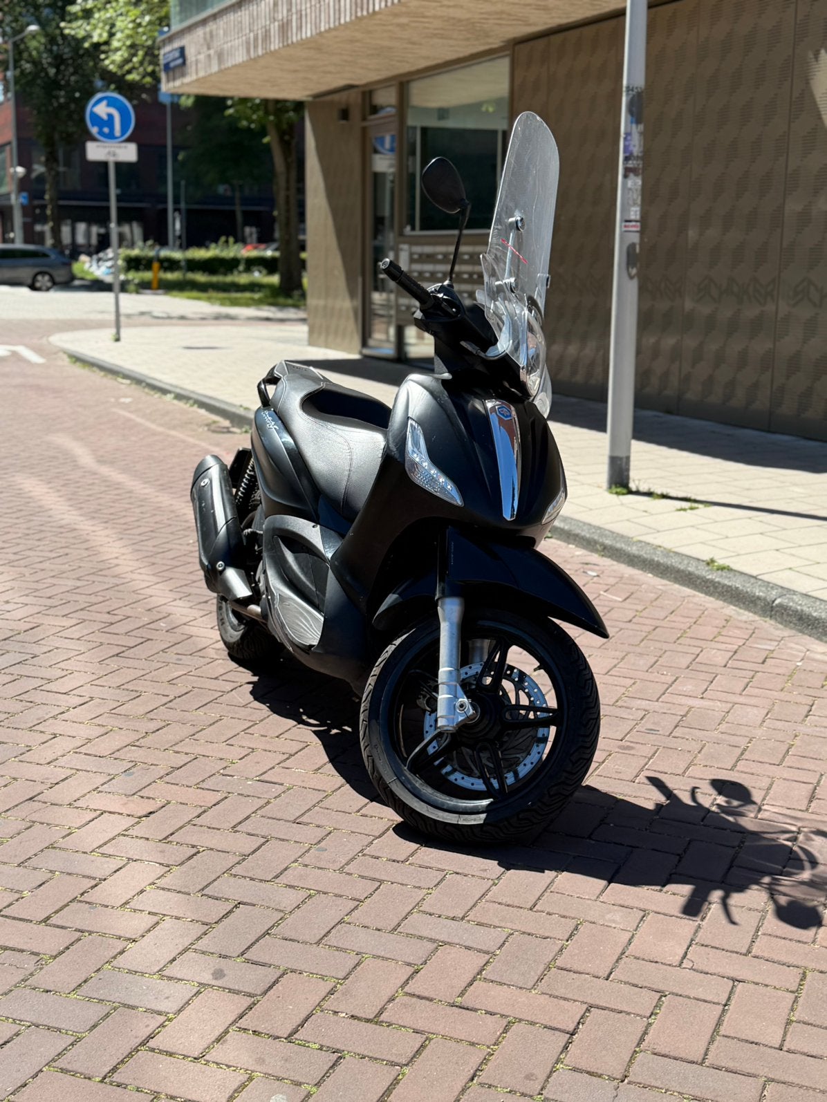 Piaggio Beverly 350 “Police” Windscherm Malossi Motorscooter, Gebruikt, Overige modellen, Ophalen of Verzenden, Benzine