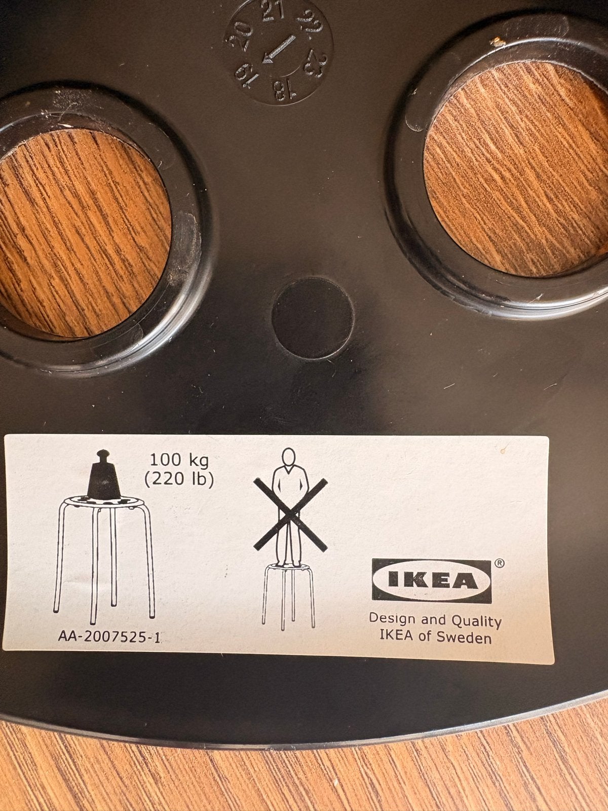 2x IKEA Marius kruk zwart, Ophalen of Verzenden, Gebruikt, Staal