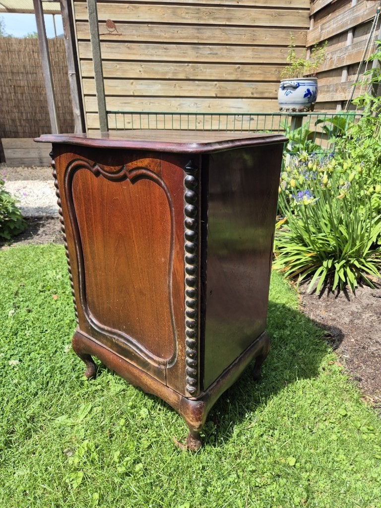 Antiek - Kastje - Nachtkastje - Halkast - Biedermeier stijl*, Ophalen, Gebruikt, Minder dan 45 cm, 70 cm of meer